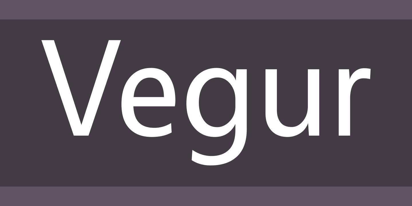 Пример шрифта Vegur Light